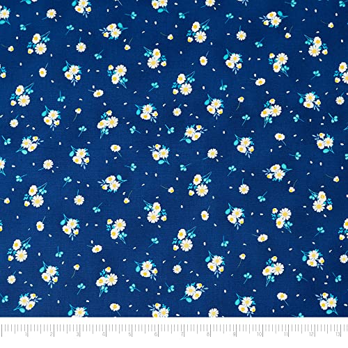 Singer Fabrics, 100% Cotton, Royal Floral, Cut by The Yard