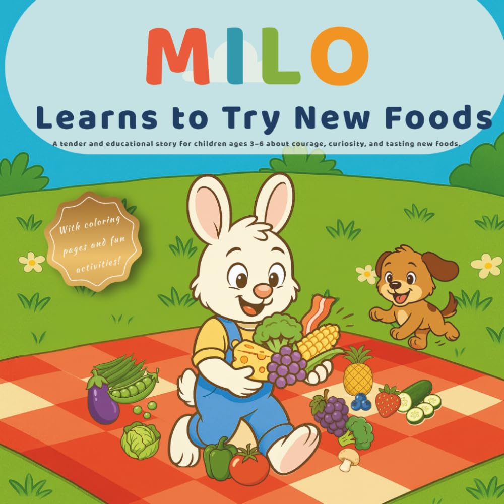 Milo Learns to Try New Foods: A Fun and Heartwarming Children’s Book About Courage, Curiosity, and Tasting for Kids Ages 3–6 (With Coloring Pages & ... Milo’s gentle story (Milo’s Little Lessons)