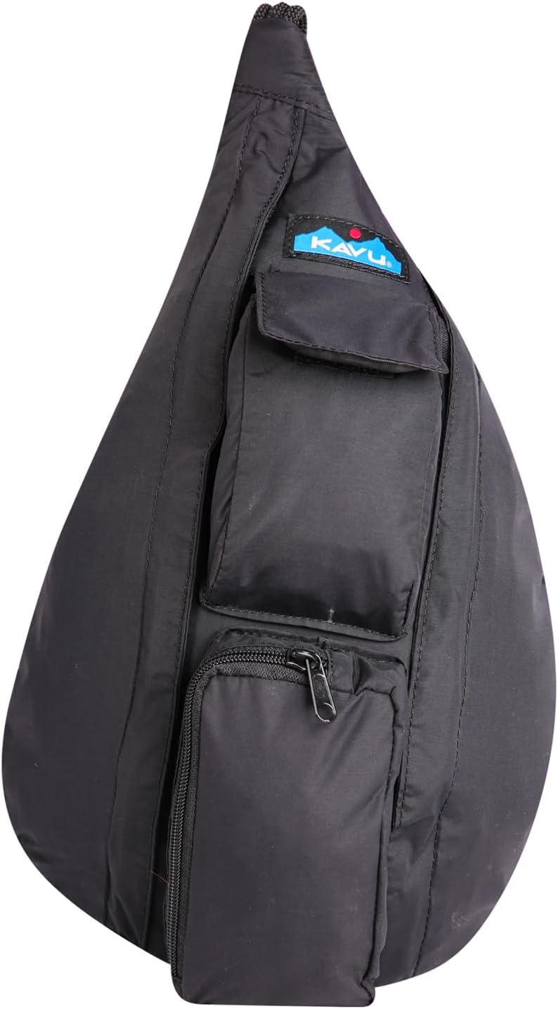 KAVU Mini Rope Sack Sling Crossbody Backpack, Blackout - Image 4