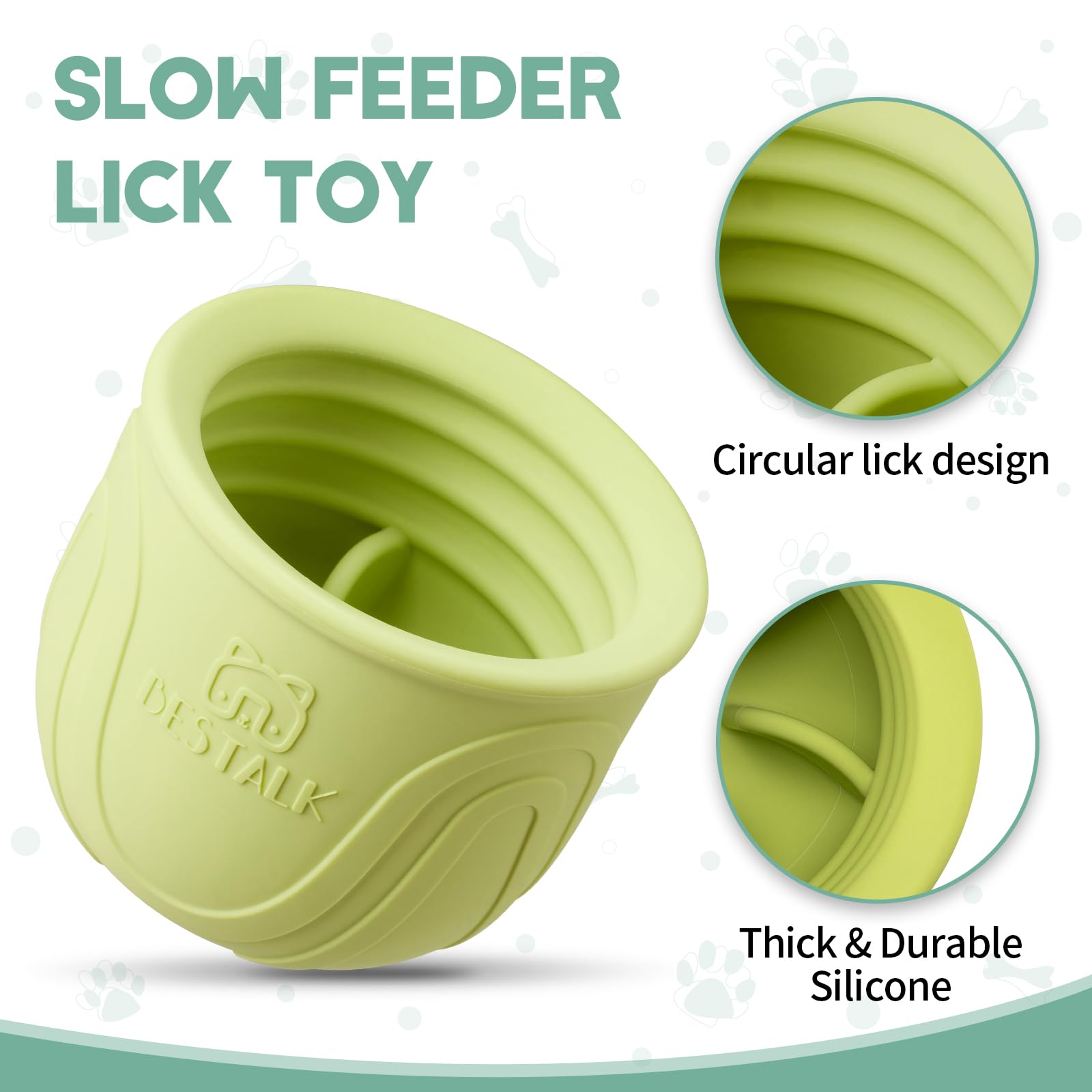 Topple - Dispensador de golosinas para perros, juguete interactivo de larga duración para masticar, enriquecimiento de perros rellenable, juguete para lamer congelado para aburrimiento