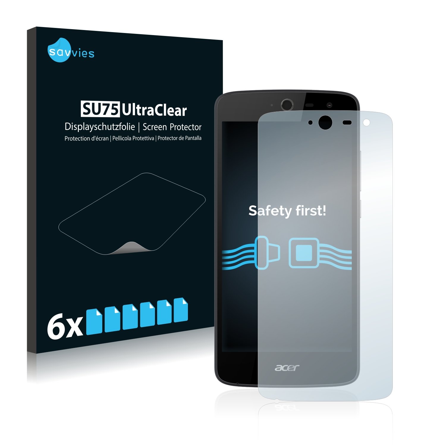 Savvies Screen Protector for Acer Liquid Zest Protection Film Clear 6-Pack