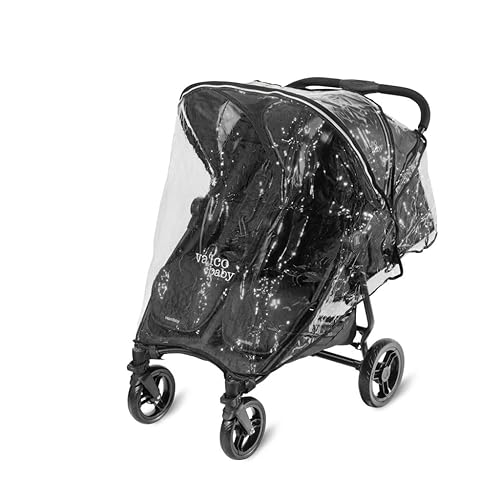 Valco Baby Funda de lluvia para cochecitos delgados gemelos, protección de cuerpo completo contra la lluvia, el viento y la nieve, ajuste