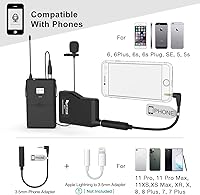Vista 5 de FIFINE Wireless Microphone System, Wireless Microphone set with Headset and Lavalier Lapel Mics, Beltpack Transmitter and Receiver,Ideal for