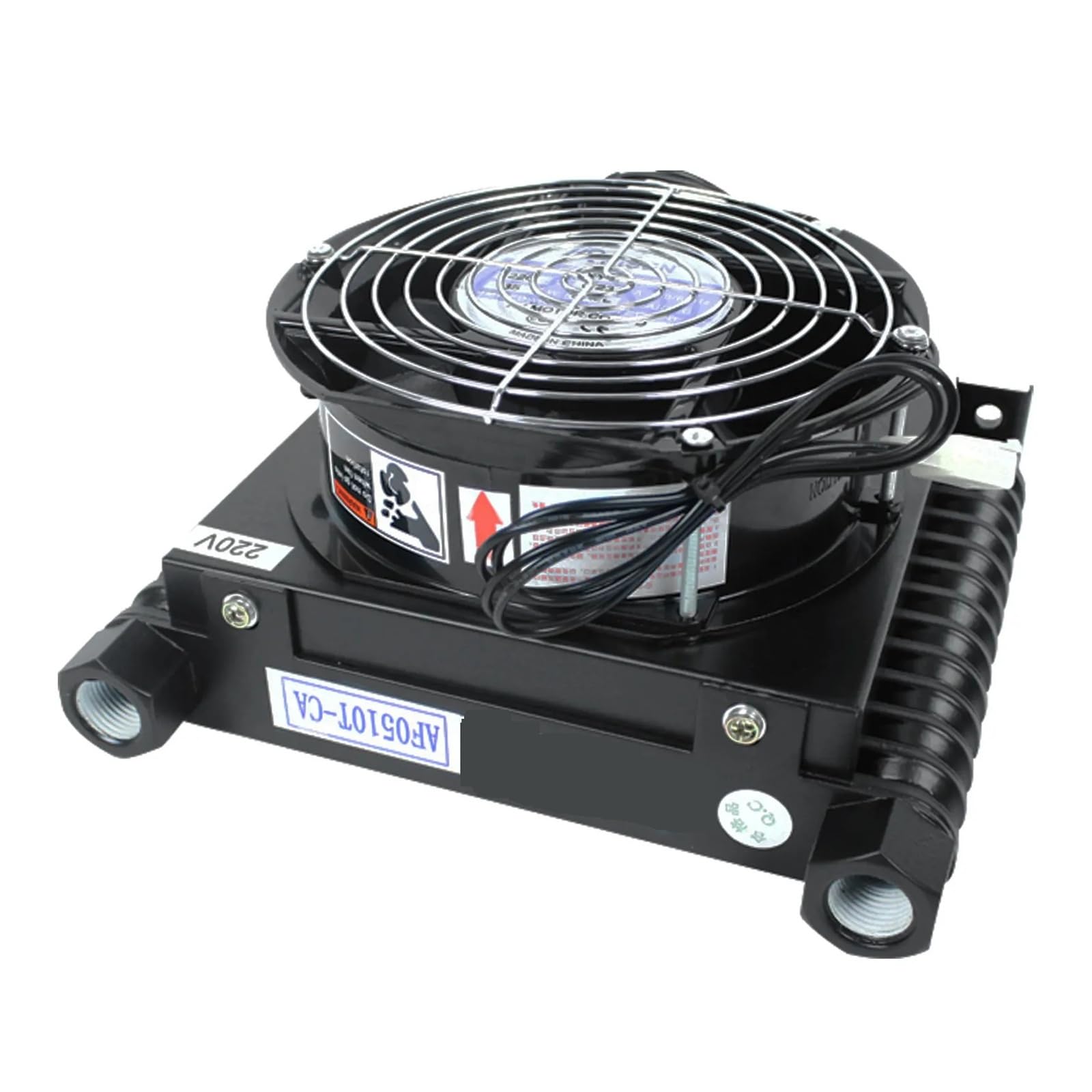 AF0510T-CA 10L/Min Radiatore idraulico Raffreddato ad aria Scambiatore di calore for sistema idraulico CNC Ampia area di dissipazione del calore(DC12V)