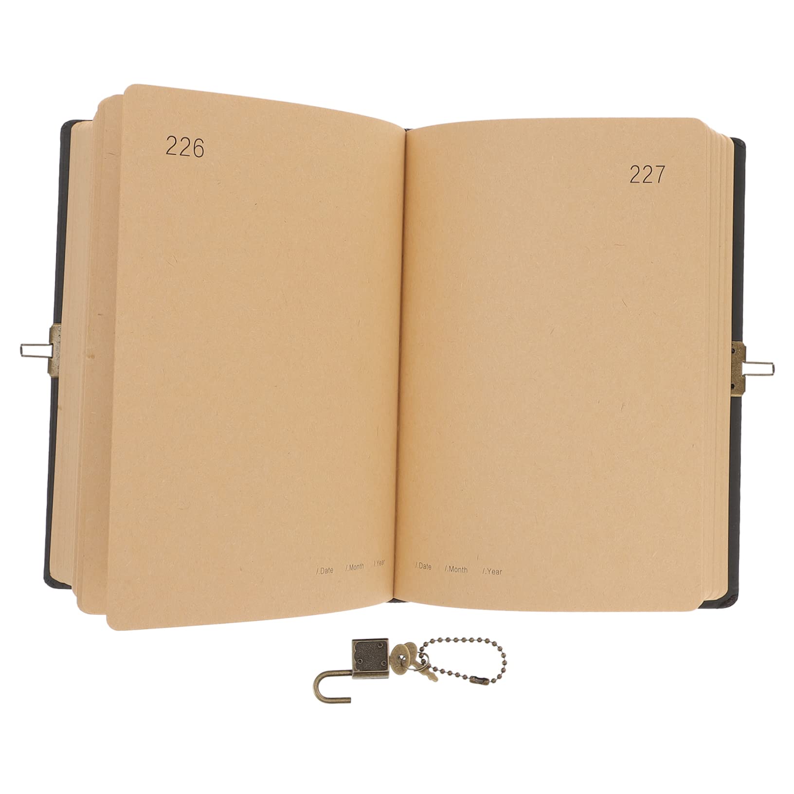 Quaderno con Lucchetto, Diario Personale da 365 Giorni, Portatile, in Carta, per Scuola, Ufficio, Pensieri e Schizzi Stile Casuale