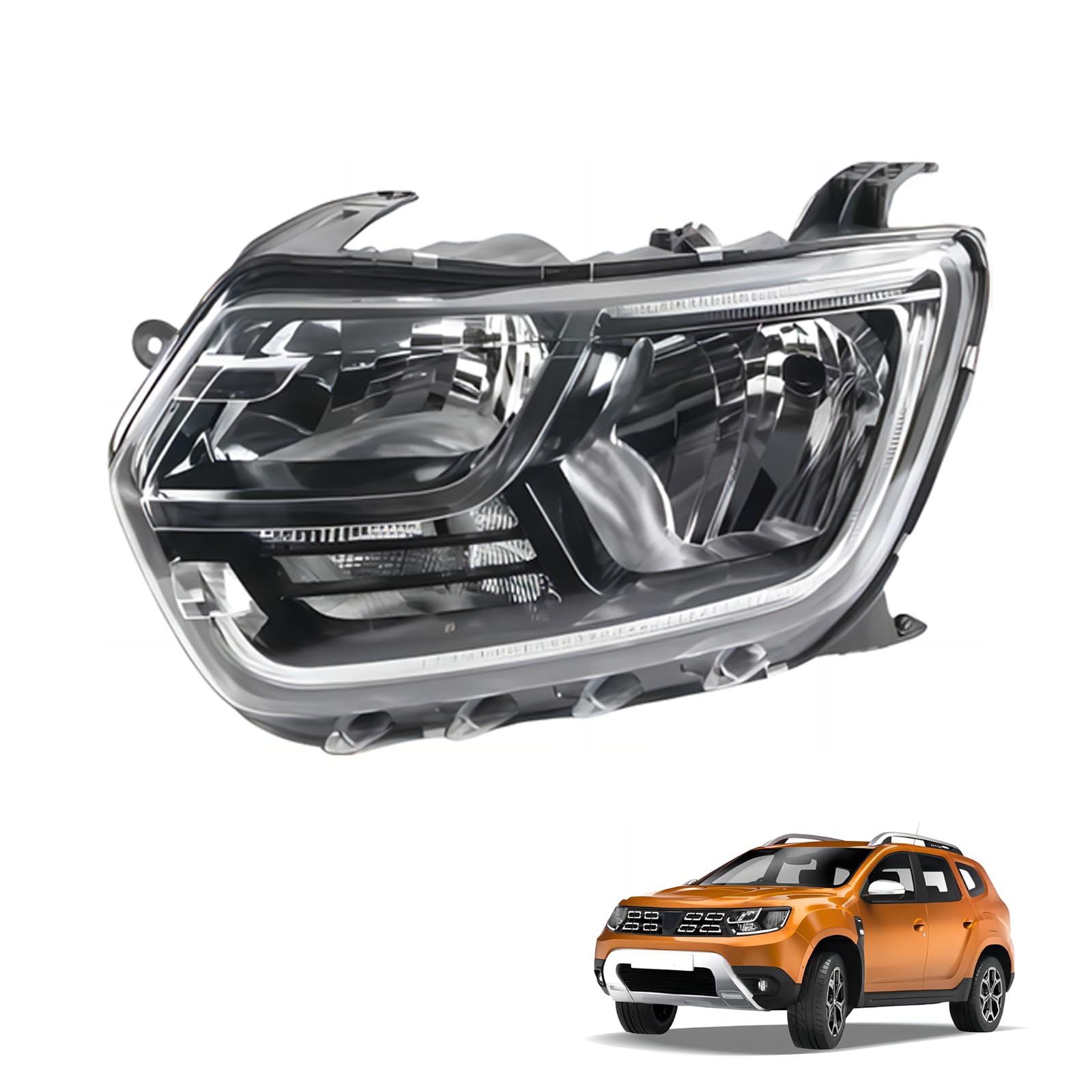 Reflektor lewy galwanizowany, pasuje do Dacia Duster 2020 model XF723-010-L lewy