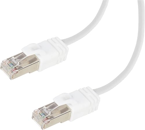 Amazon Basics Cat 7 Ethernet Cable, RJ45 LAN Patch Cable, 10 Gigabit High-Speed Internet Network Cable for Security Camera, Router, Modem, Gaming & PC, 25 Feet (7.62 m), White