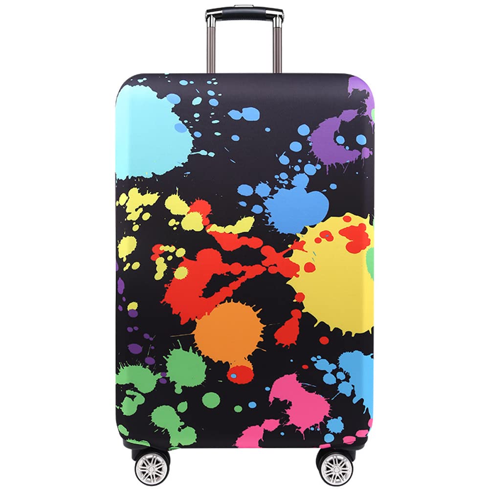 MosaiRudo Thicker Luggage Cover Elastic Suitcase Cover Protector Fits 18-32 Inch Suitcase Travel Accessories (Colorful, XL)
