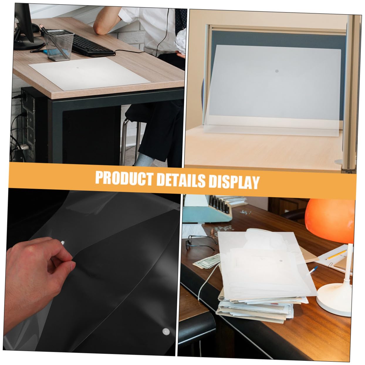 Bolsas de Almacenamiento de Archivos A3 20 Unidades Transparentes Botón a Presión, Bolsa Porta Documentos de Plástico Resistente para Oficina y Papelería