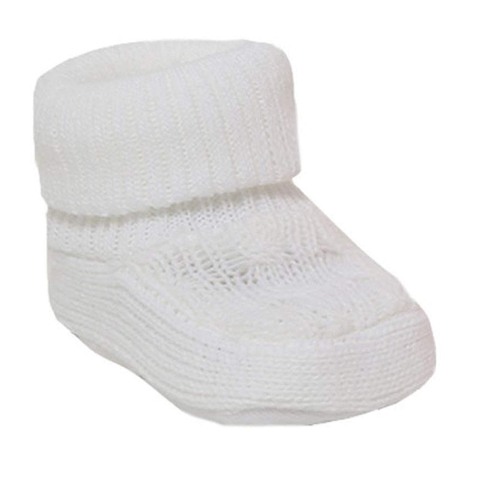 Angel KidBaby Boys Girls Bootees 1 Pair Knitted Plain Booties New Born-3 Months Approx 1118
