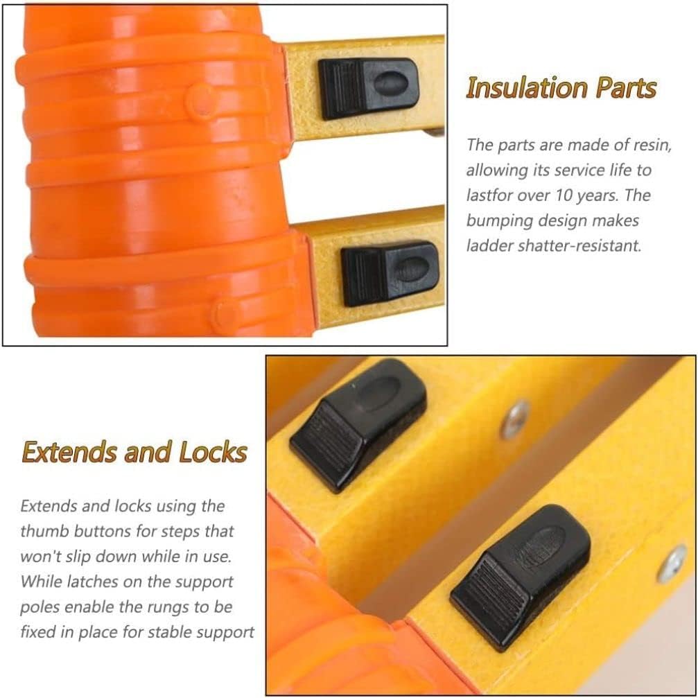 esmen Portable Multi-Purpose Folding Extension Ladders Easy to Assemble Suitable for Indoor and Outdoor Home decoratio