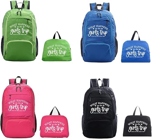 CHQIUCR 4Pcs 30L Hiking Backpack Lightweight Day Packs, Packable Backpack for Wo