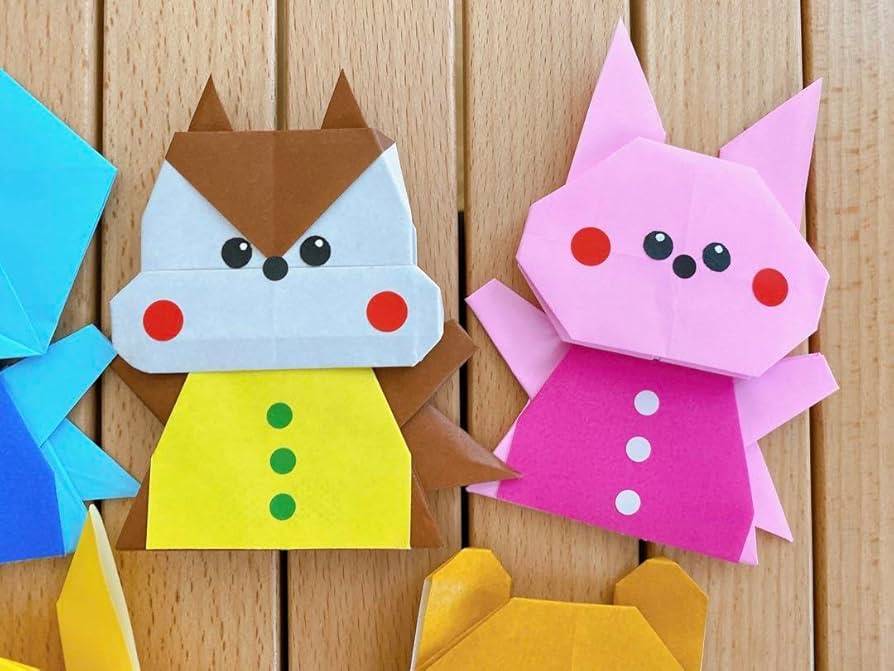 Amazon.co.jp: 壁面飾り 折り紙 動物 うさぎ りす ぞう きつね