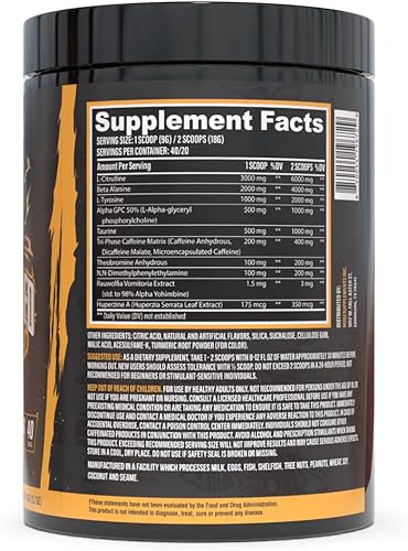 Miniatura 2 de Wrecked Enraged High Stim Pre Entrenamiento - Fórmula Extreme Hardcore para energía intensa, enfoque láser y máxima fuerza, potente matriz