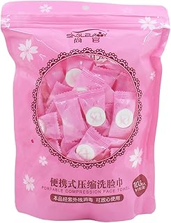 LiXiongBao 100 Pcs Compressed Towels, Pure Cotton Compressed Towel Tablets, Compressed Towels Travel, Towel Napkin Tissue, Soft Compressed Wipe, Portable Compressed Coin Tissue for Travel,Home,Outdoor Activities