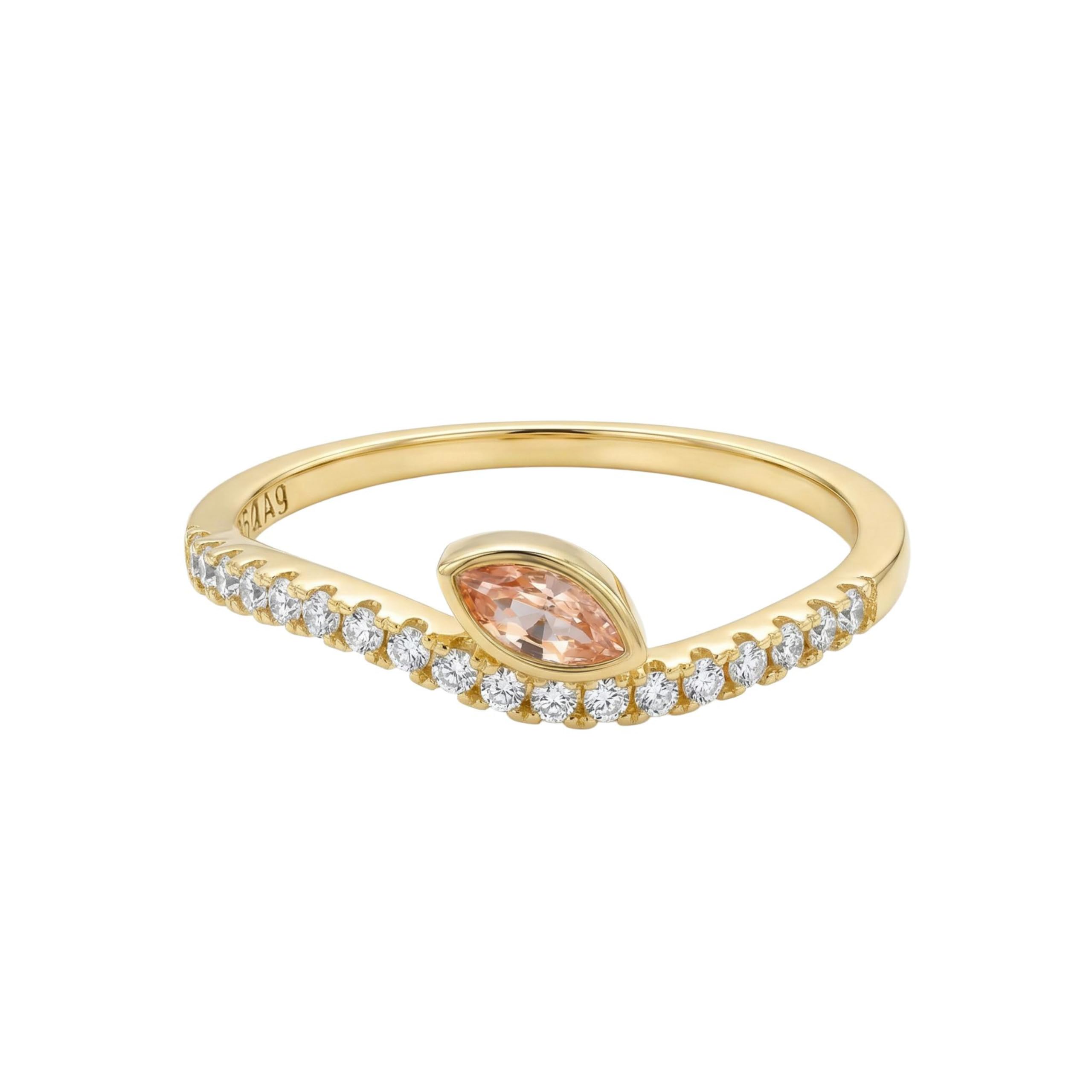 NOELANI - Damen Ring 925 Silber - Vergoldet/Golden - mit Zirkonia und Preciosa