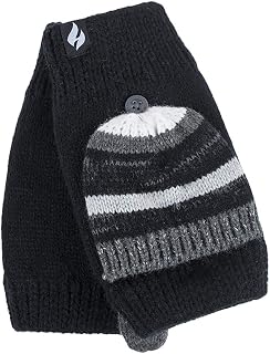 HEAT HOLDERS Ladies Womens Winter Warm Thermal Bronte Converter Glove Mittens (One Size, Black)