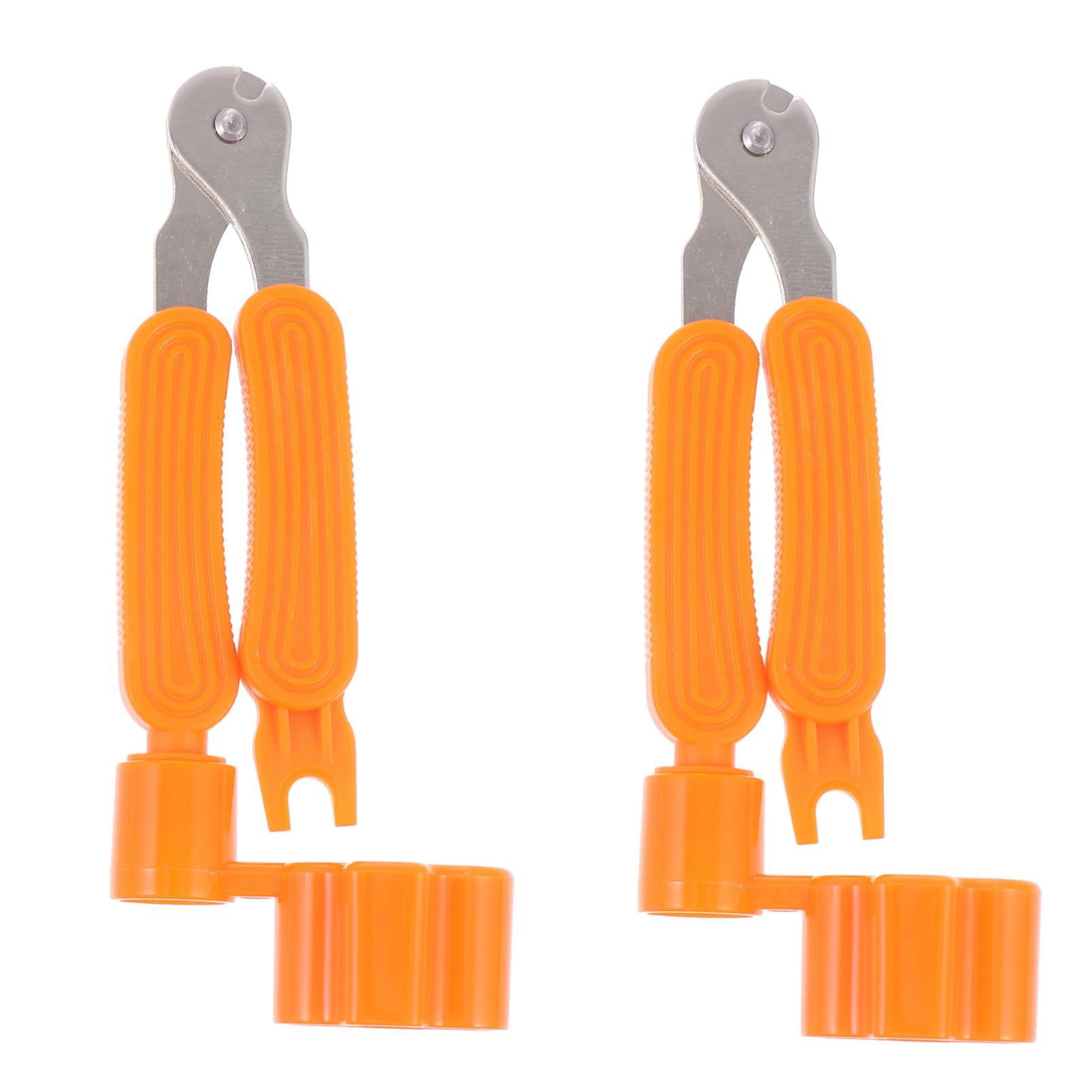 HEMOTON 2pcs Guitar String Winder String Cutter Peg Pullers Orange Compact Lightweight Maintenance Tools