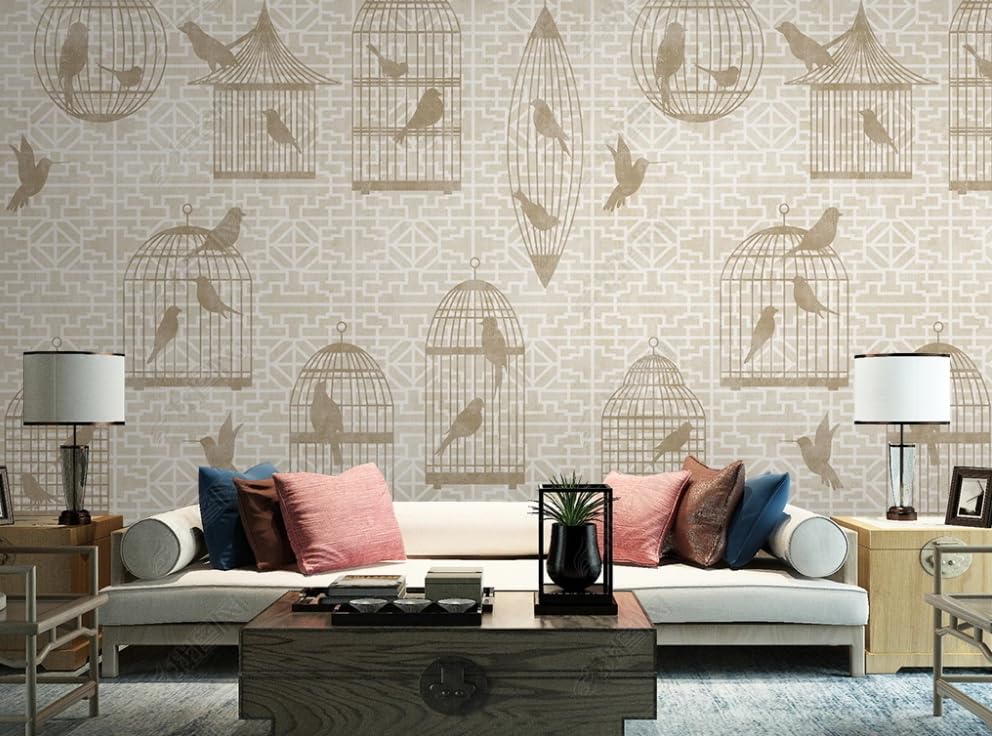 Papier peint intissé oiseaux haut de gamme poster géant mural salon