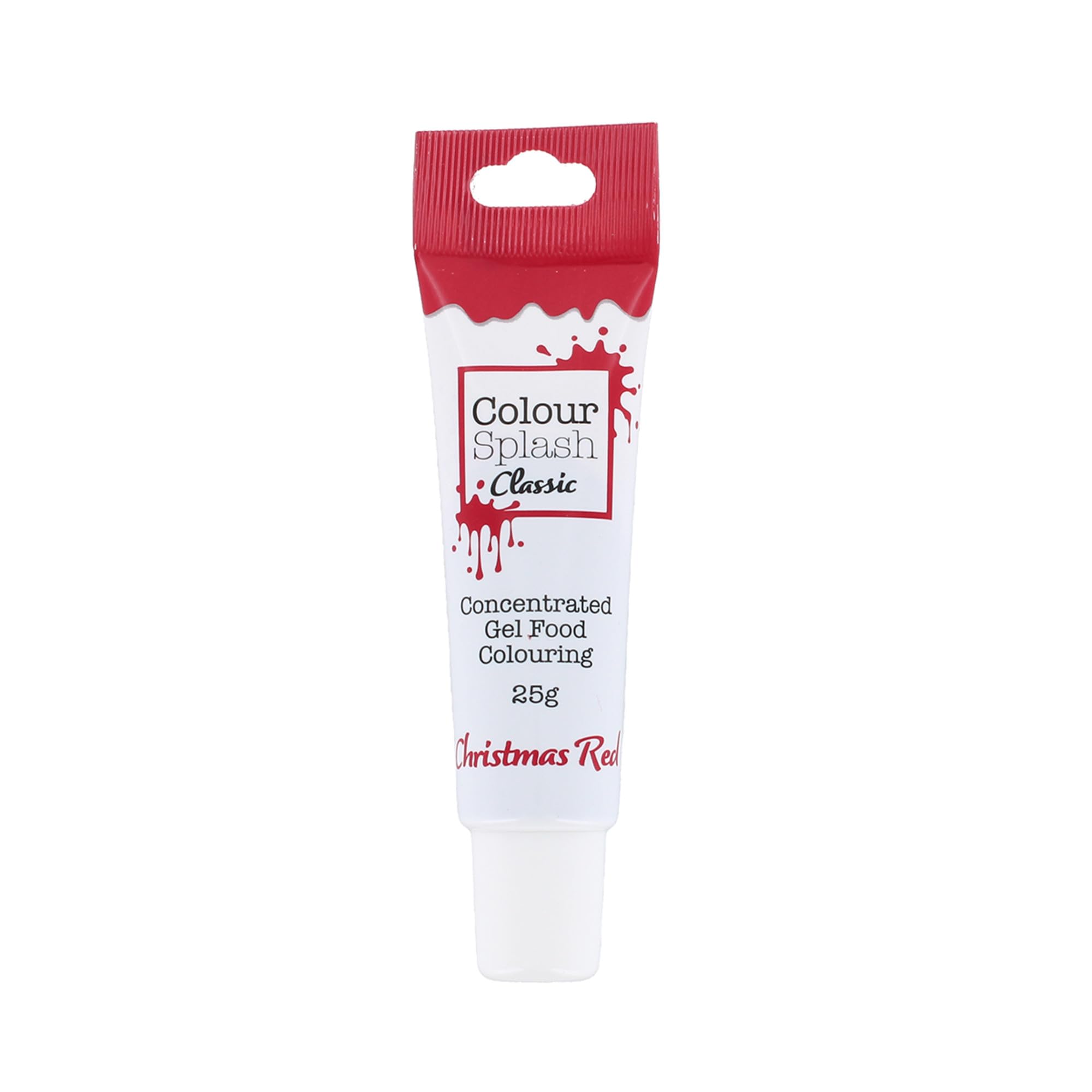 Colour Splash Food Colouring Gel | Christmas Red | Concentrated Gels, Easy To Use Squeezy Tubes, Edible Ingredients, Transform Plain Cakes Into Bright, Eye-Catching Creations - Christmas Red 25g