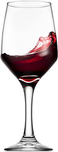 Miniatura 18 de Godinger Copas de vino, copas de vino sin tallo, copas de vino tinto, vasos para beber, copa de vino sin tallo de fabricación europea, color blanco