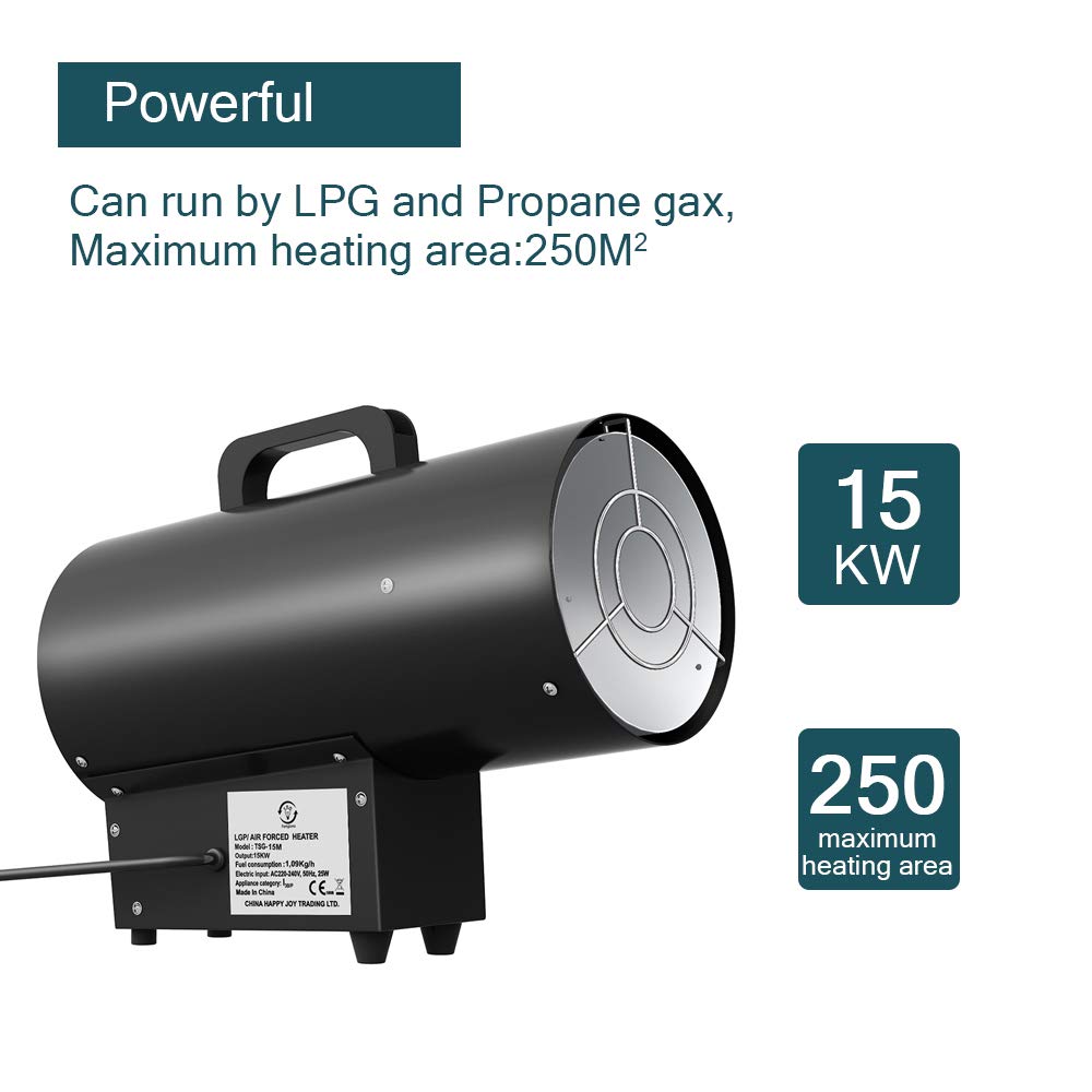 Buy MODERN LIFE 15kW/51,000BTU Gas Space Heater Heavy Duty Industrial LPG Propane Gas Electric