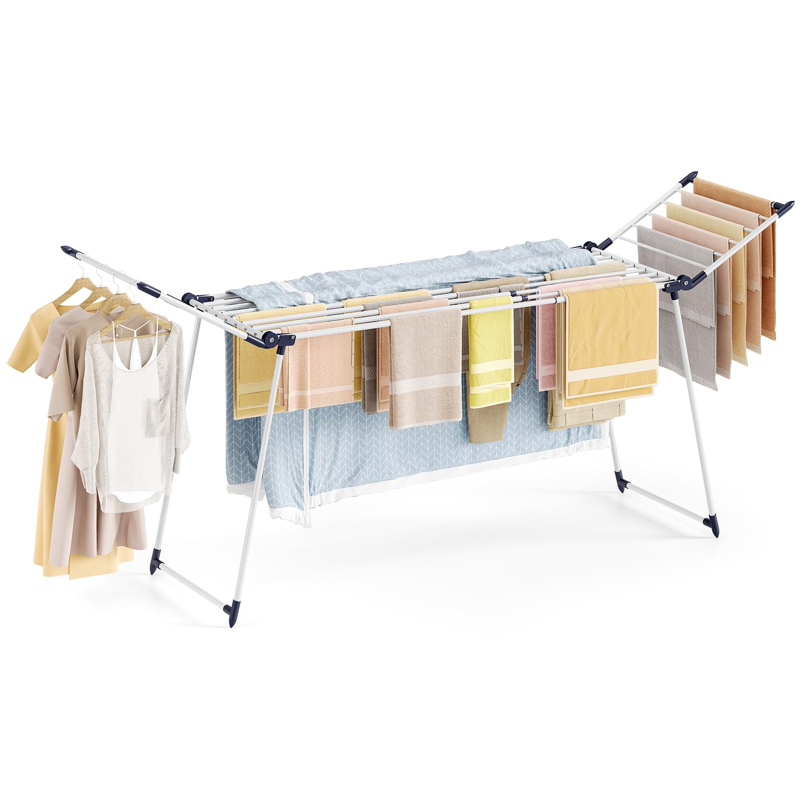 Clothes Store Drying Rack Snapklik.com : Clothes Drying Rack Foldable, Large Drying Rack For ...