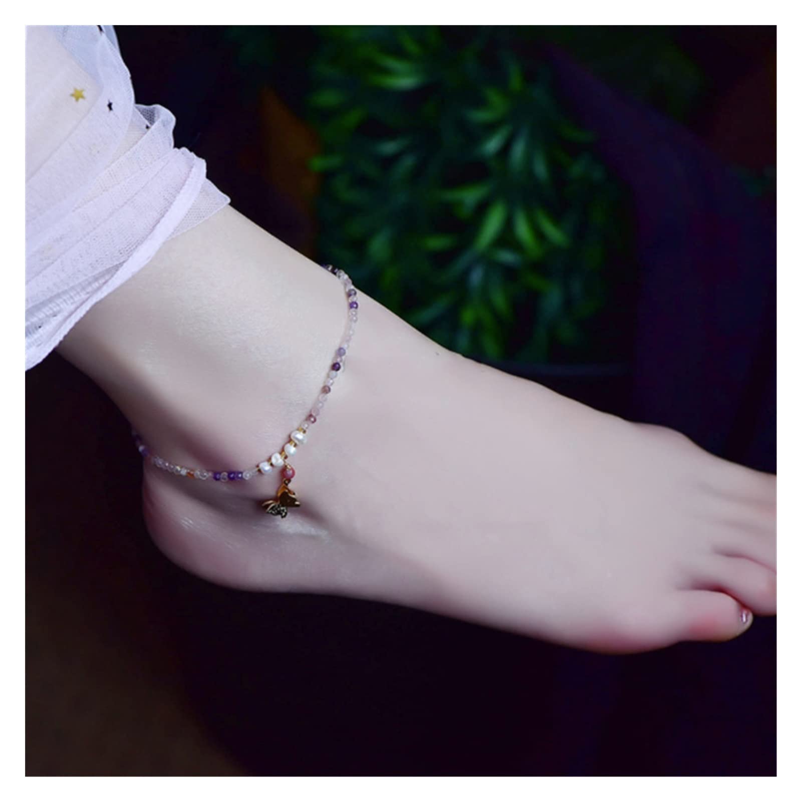 Fußkettchen/Fußkettchen Damen Fußkettchen Fußkette Fußkettchen mit Schmetterlingsanhänger für Frauen Strandschmuck Accessoires Fußkettchen