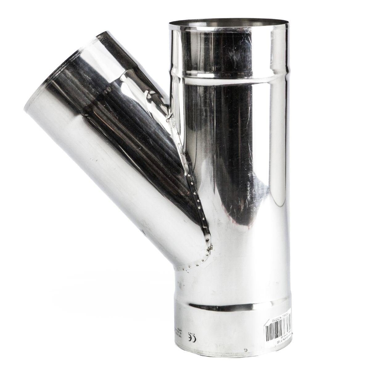 Ianpav Stainless Steel Chimney Flue Liner Y-Pipe Connector 45º Degree, Ø 80 Mm (3.15")