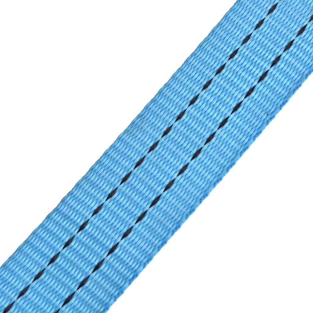 Cinghie di fissaggio a cricchetto, 4 pezzi, 2 tonnellate, 6 m x 38 mm, blu