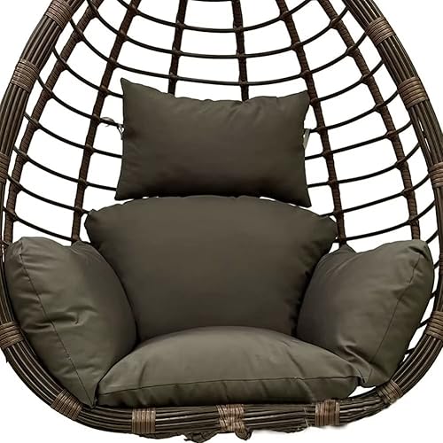 Miniatura 10 de Cojín impermeable para silla de huevo de repuesto para silla de columpio al aire libre, cojín grueso para silla de hamaca