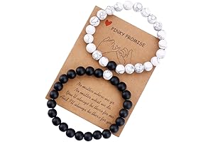 Elegant His and Her's Relationship Bracelets with Yin Yang Symbol for Couples...