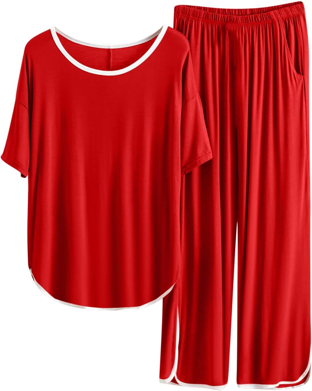 Fehploh Set Di Pantaloni A Gamba Larga Da Donna 3 Pezzi Completo Estivo Cardigan Gilet Top Pantaloni Set Abito Da Cerimonia Per Invitati A Un Matrimonio 124103608