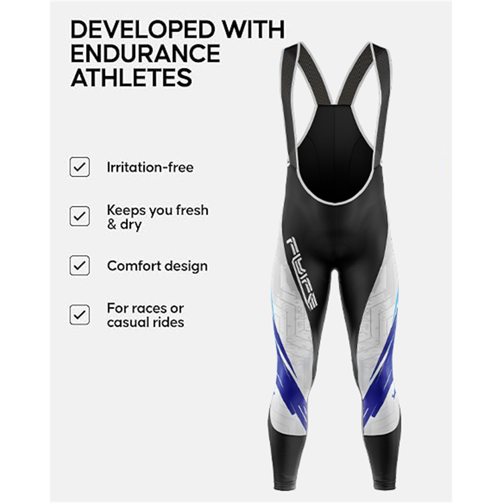 Cuissard à Bretelles Pantalon Cycliste Homme Hiver Pantalon Cyclisme Homme Long avec Coussin Pantalon Velo