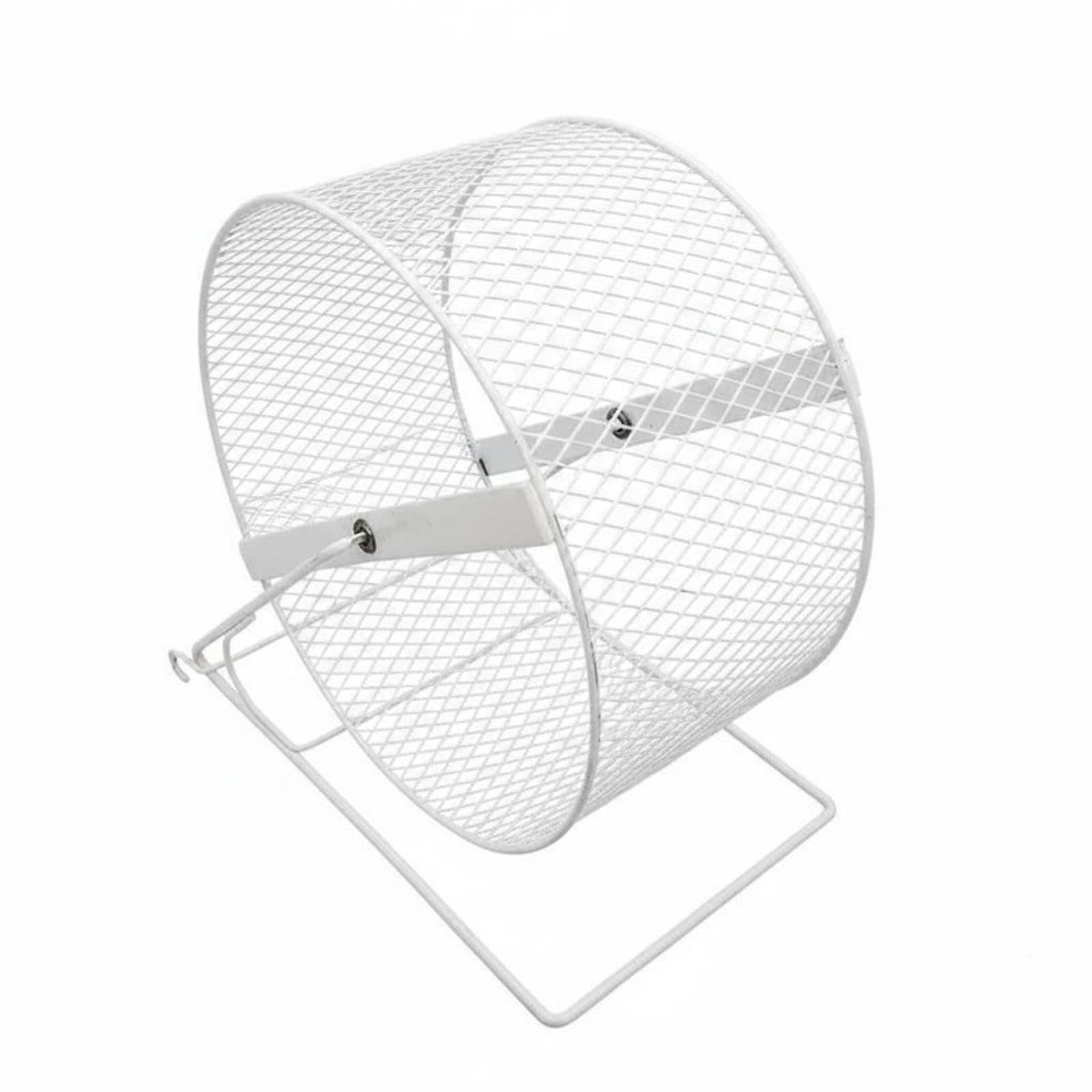 Quiet Small Animal Wheel Nail Grinding Metal Exercise Wheel Easy to Clean for Exotic Pets, Cage, Indoor Wrought Iron Wht|Pet Supplies| Small Animal Supplies| Exercise & Toys-image-18