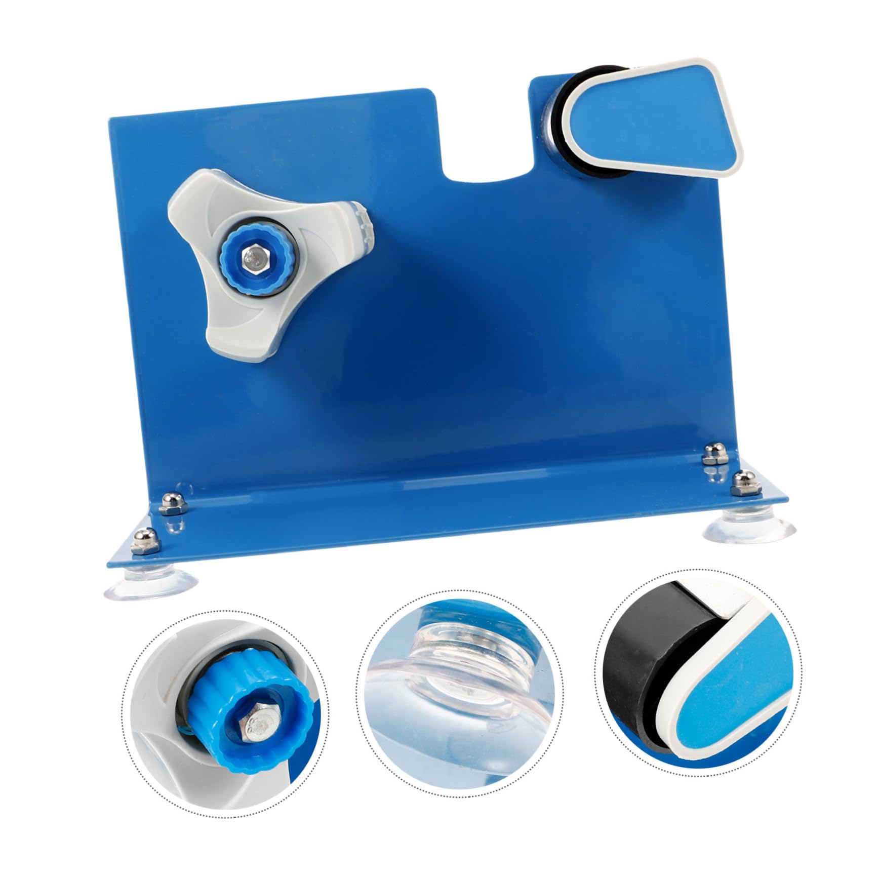 Distributore di Nastro Adesivo Portatile in Ferro Compatibile con Nastro da Imballaggio Fino con Taglierina Integrata e Base Ventosa per Uso Ufficio Magazzino e Domestico