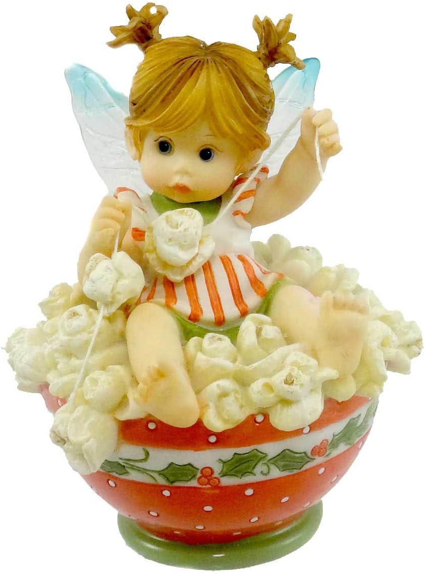 Stringing Popcorn Kitchen Fairie Collectible Figurines