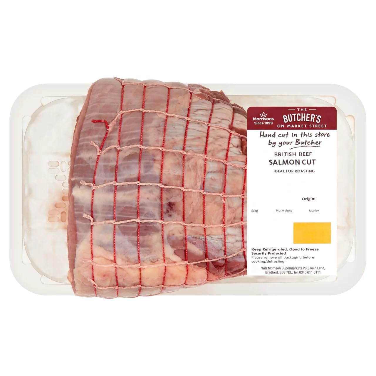 Morrisons Market Street Butcher's British Beef Prime Salmon Cut Silverside Joint (0.4kg - 1kg, typically 0.7kg)