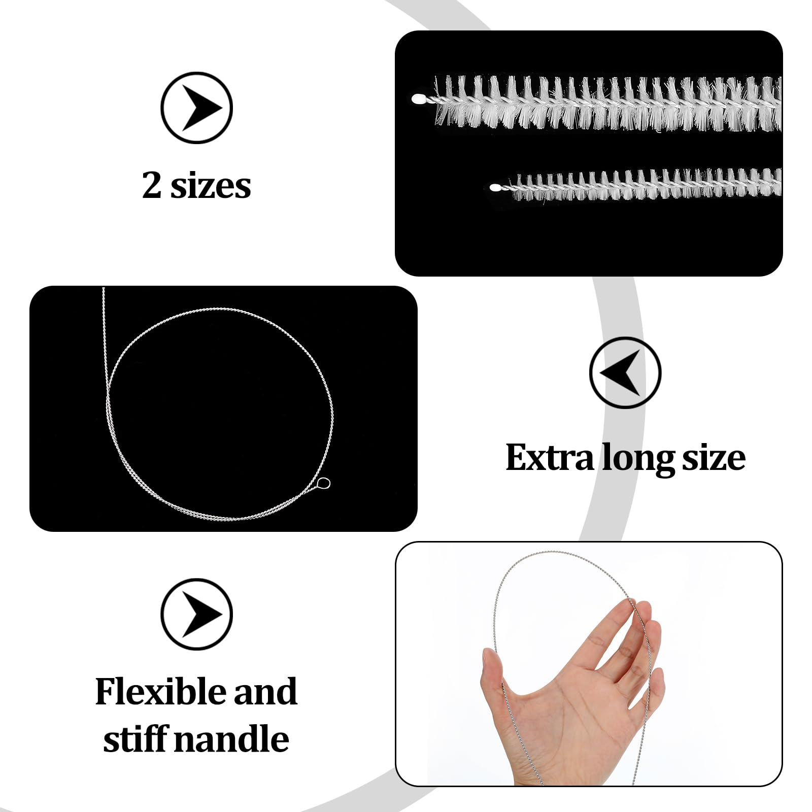 Long Straw Cleaner Brush - 4 Pack -4