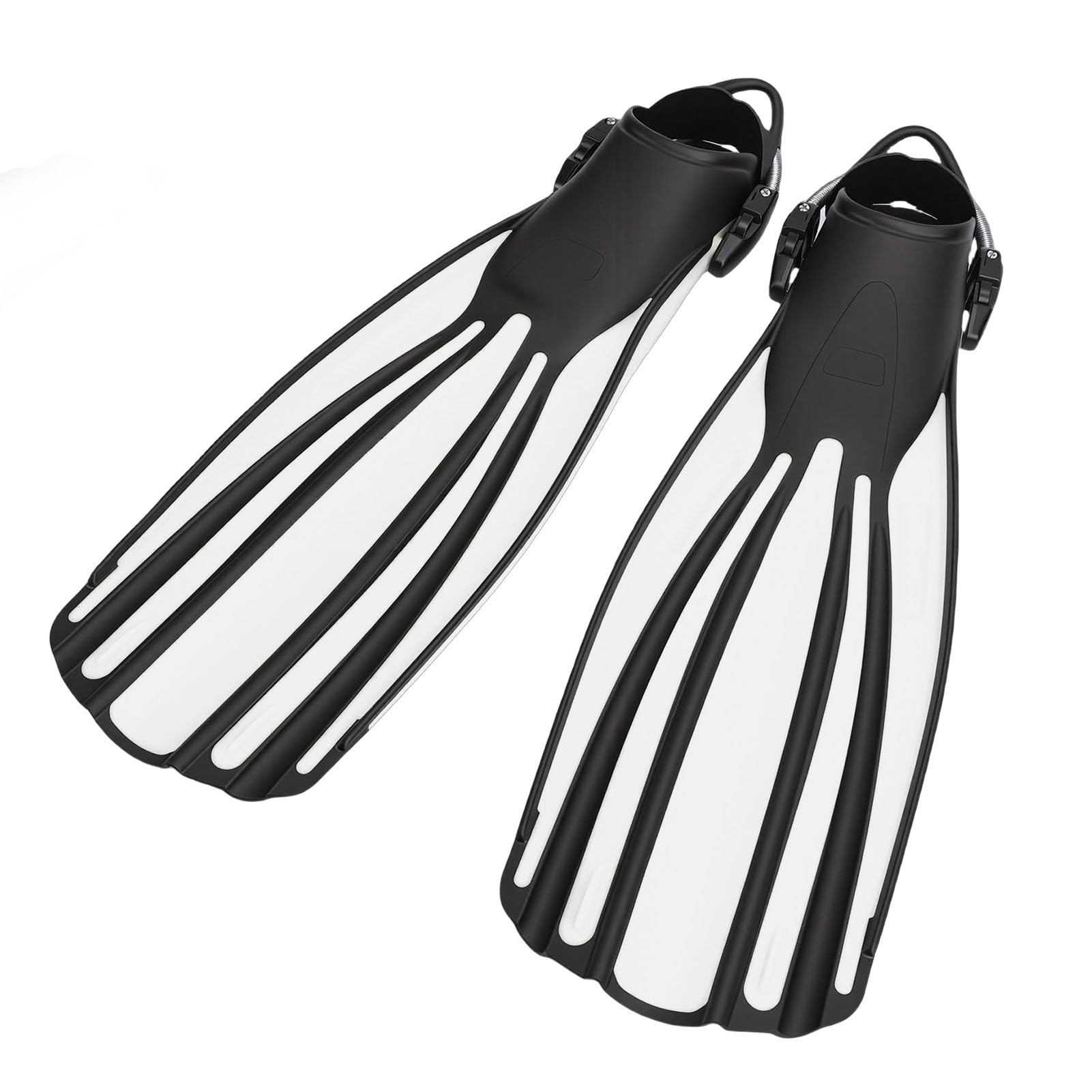 FILFEEL Aletas de Buceo TPR para Snorkeling Apnea – Aletas de Natación con Correa de Trinquete para Hombres y Mujeres – Diseño Hidrodinámico sin Costuras con Bolsa de Almacenamiento