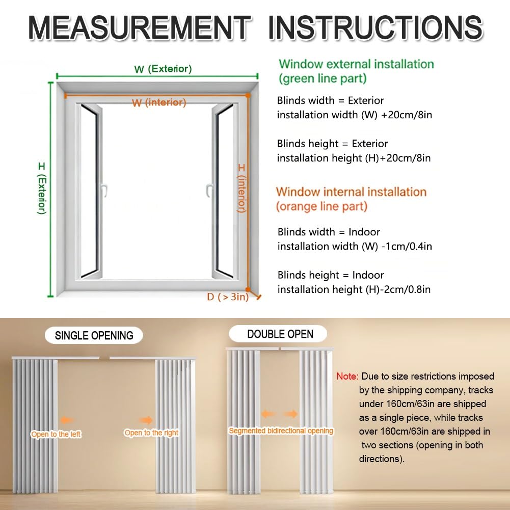Tende A Strisce Verticali Personalizzabili In Tessuto, Tende Verticali A Bande Con Staffe, 60 80 120 150 180 200 260 300cm Veneziane Da Per Interno Oscuranti Per Cucina Finestra E Porta(W160cm*H220cm)