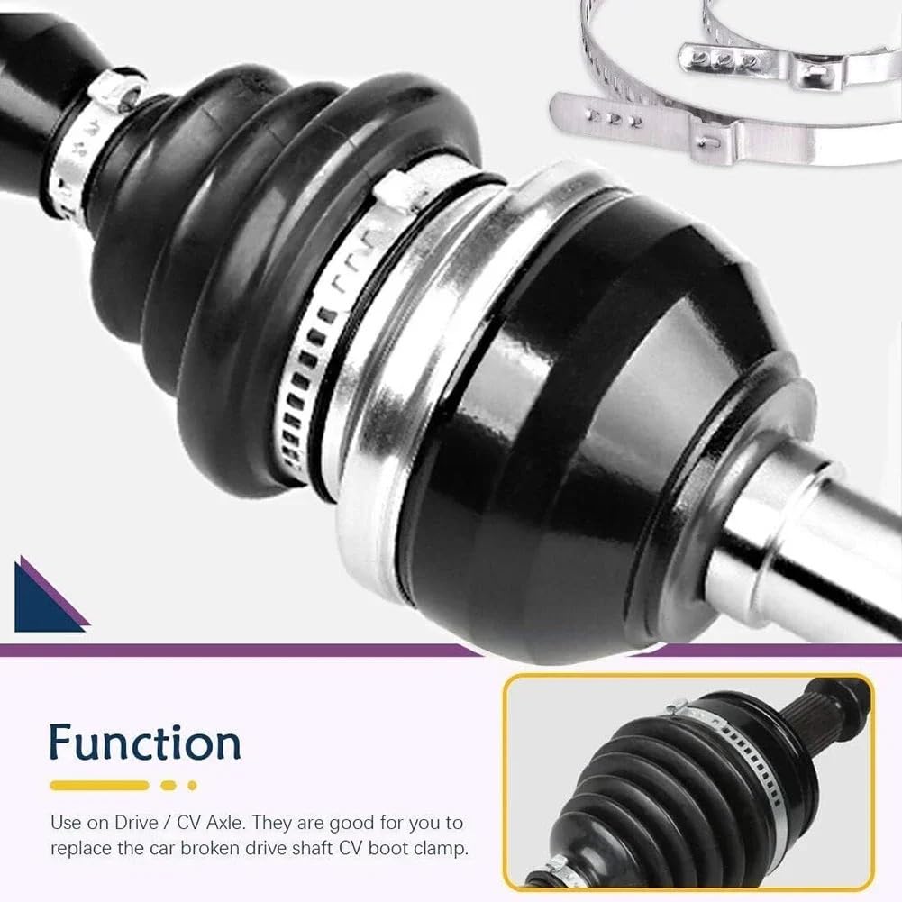 Split Constant Velocity Kit de 30 clips universels pour soufflets cardan, pinces à sertir en acier inoxydable pour la réparation et fixation des, réglables 20 mm 120