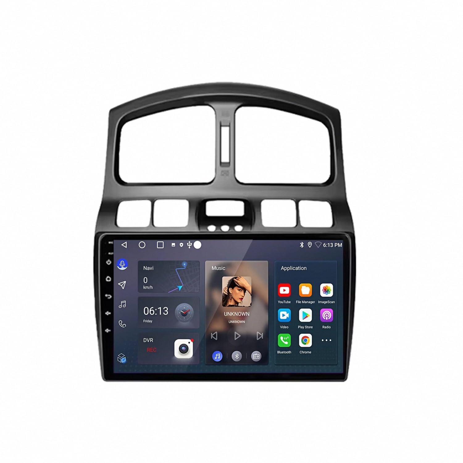 Car Multimedia Radio per Hyundai Classic Santa Fe 2005-2015 Bluetooth, Ips Touchscreen Radio con Siri/Vocale/Gps Navigazione/Musica Online/Mirror Link, Telecamera di, 4 Nucleo 1G+32G