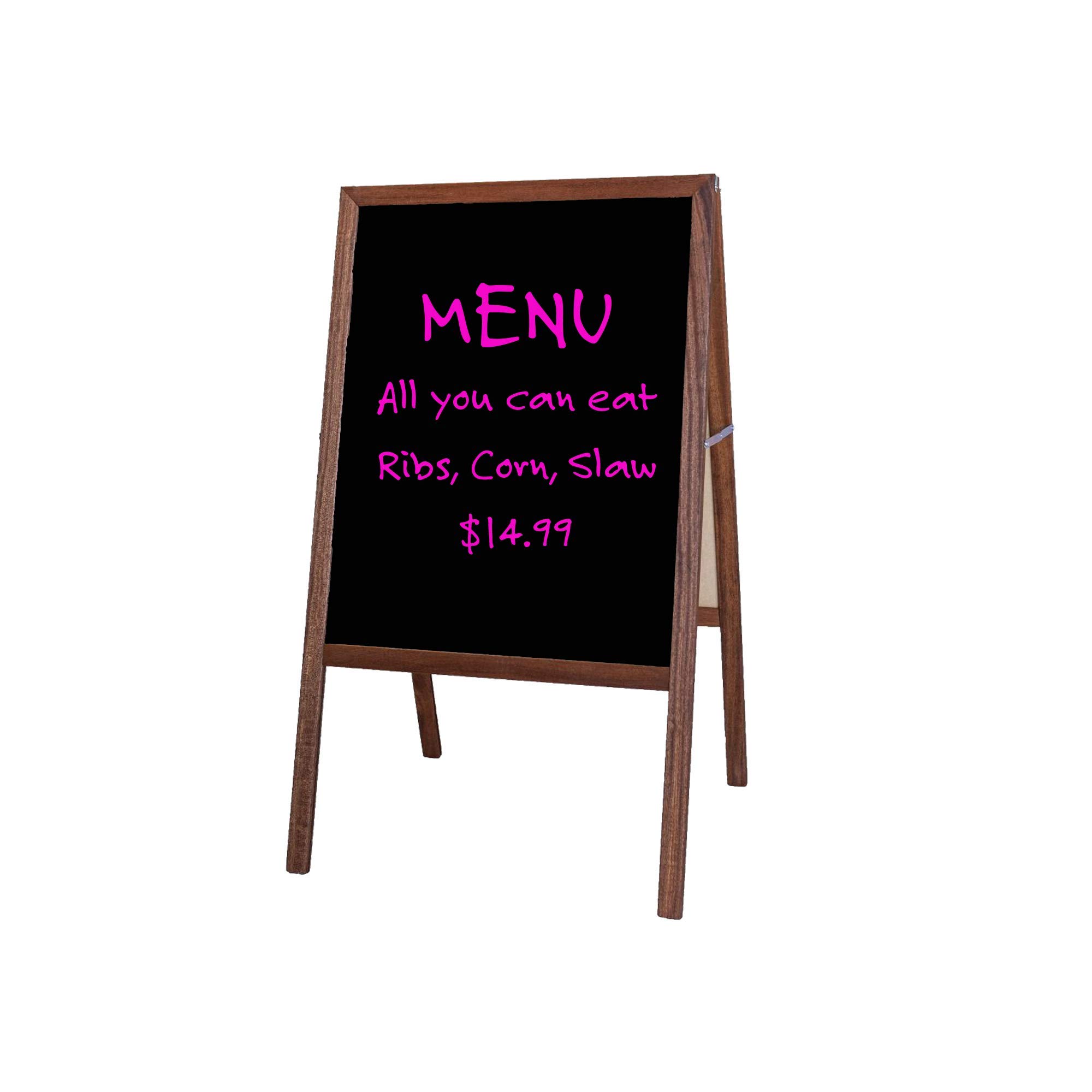 Flipside Products Stained Hardwood / 1 / White Dry Erase/Black Dry Erase Easels
