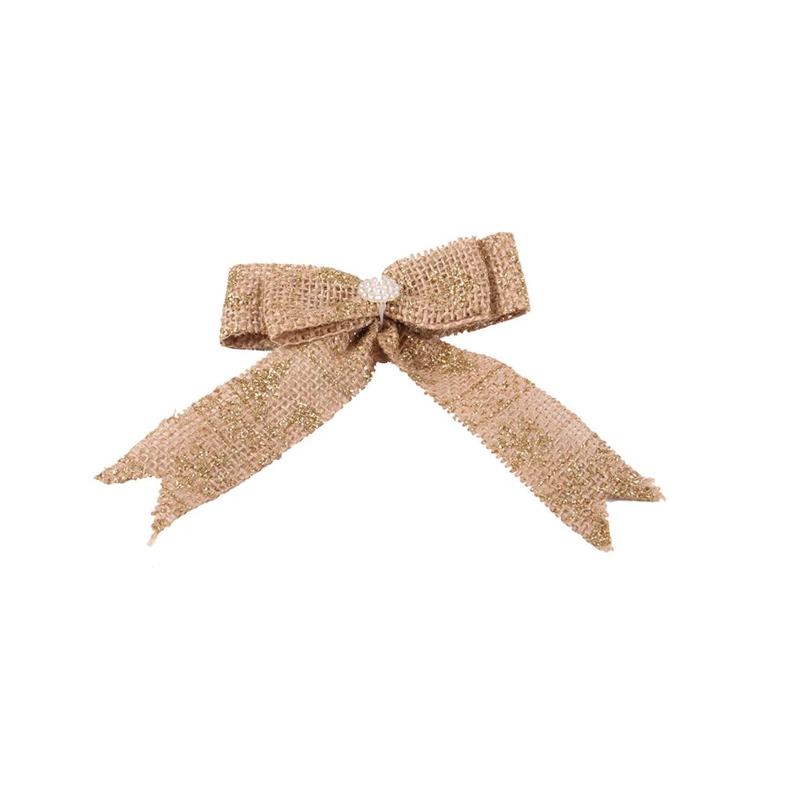 Autoschleife Hochzeit 12 Stück Sackleinenschleifen | Golden Glitter Diy Wrapping Wedding Car Decor House Party Ribbon KnotsMöbel & Wohnen