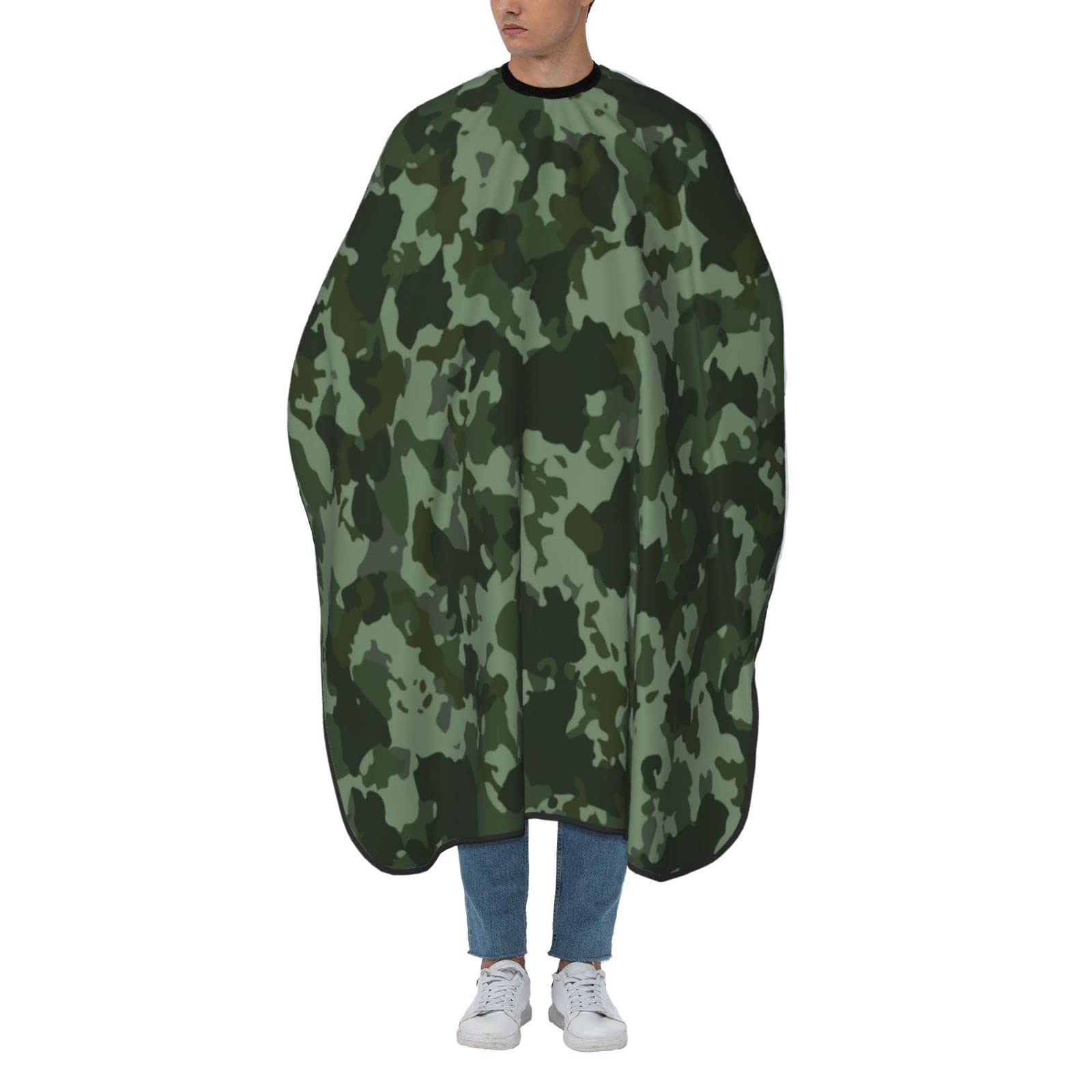 Capas De Peluqueria Árboles Camuflaje Verde Capa De Barbero Unisex Capa De Barbero Ajustable Delantal De Peluquería Para Cabello Casa Niños