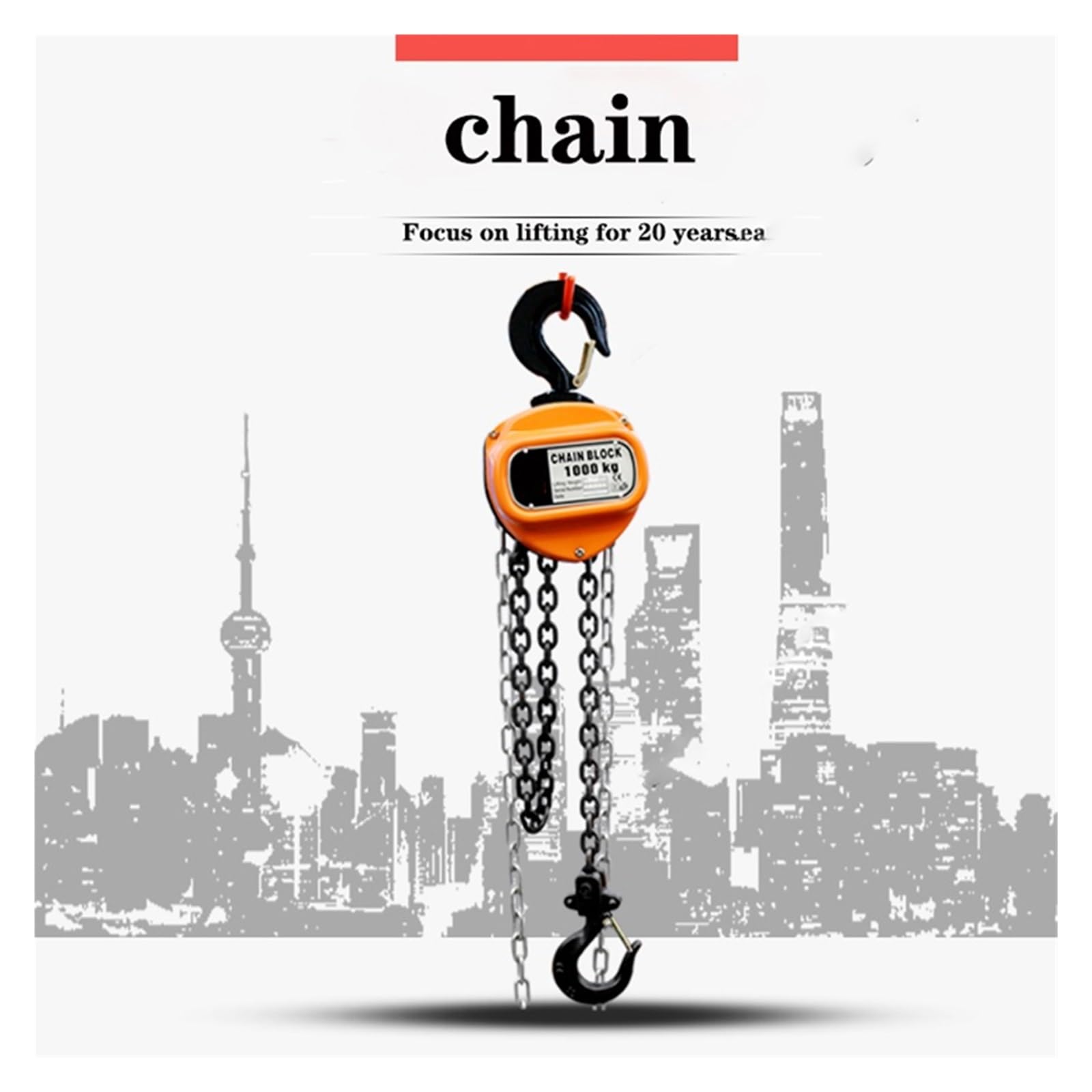 Lever Chain Hoist, Kettenzug, 1–1,5 Tonnen, G80-Kette, 3/6 m Hub, manueller Hebelblock | 1t 6m