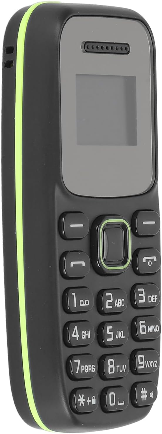 Yunseity 2G Unlocked Mobile Phone, Large Buttons Senior Cell Phone, 0.66 Inch HD Screen GSM Rugged Phone for Elderly, Dual SIM, 380mAh Battery, Speaker (Black)