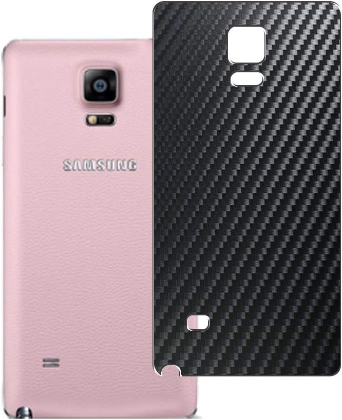 Vaxson 2-Pack Back Protector Film, compatible with Samsung Galaxy Note4 SM-910G Note 4 N910X N910F, Black Carbon Fiber Guard Cover Skin [Not Tempered Glass/Not Front Screen Protectors]