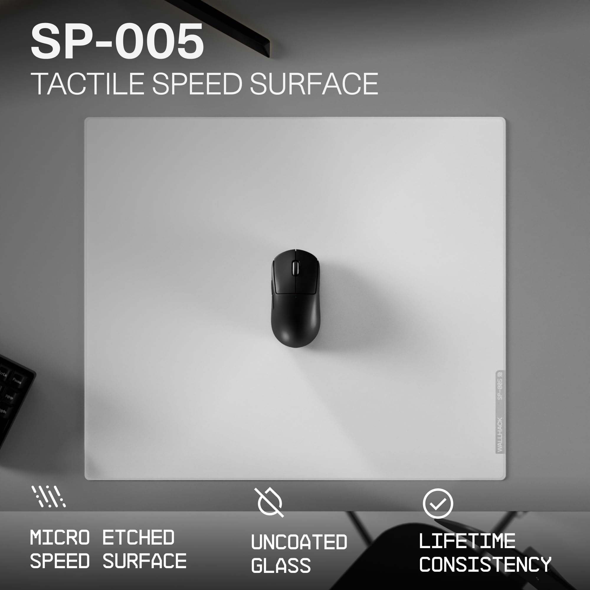 Wallhack SP-005 Glass Gaming Mouse Pad – Speed Surface, Large
